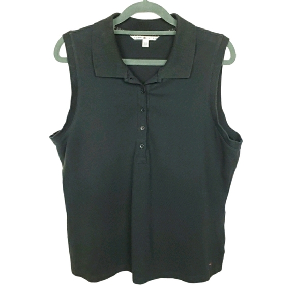 Tommy Hilfiger XL basic black sleeveless top - Picture 1 of 5
